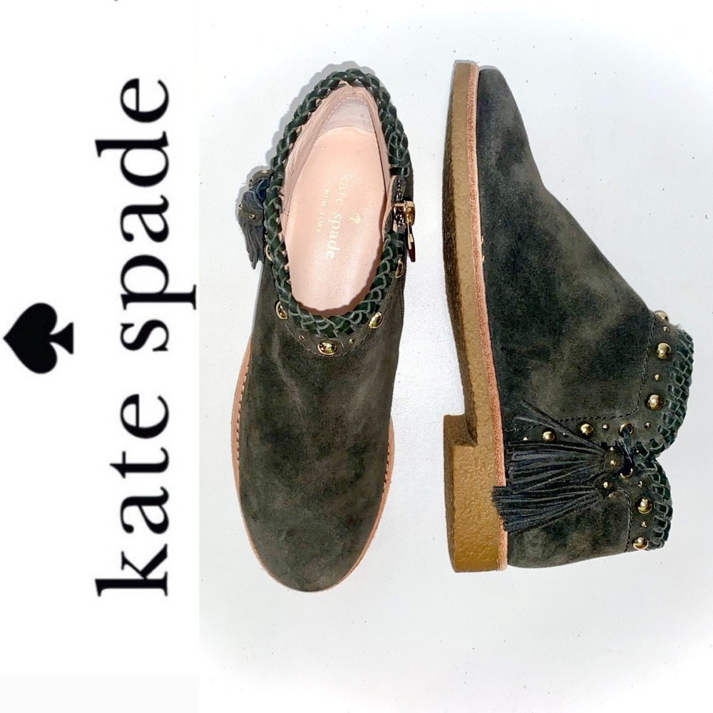 KATE SPADE olive Bowie ankle boots